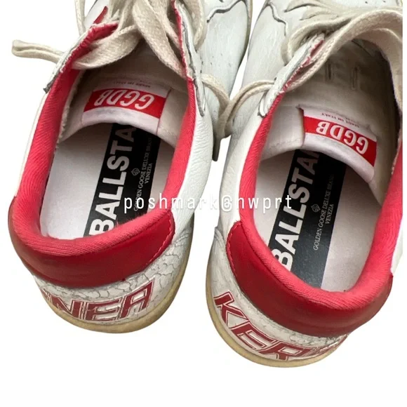 Golden Goose 🍓 Ball Star Ballstar Strawberry Red White Sneakers Shoes 37 7 - Picture 7 of 15